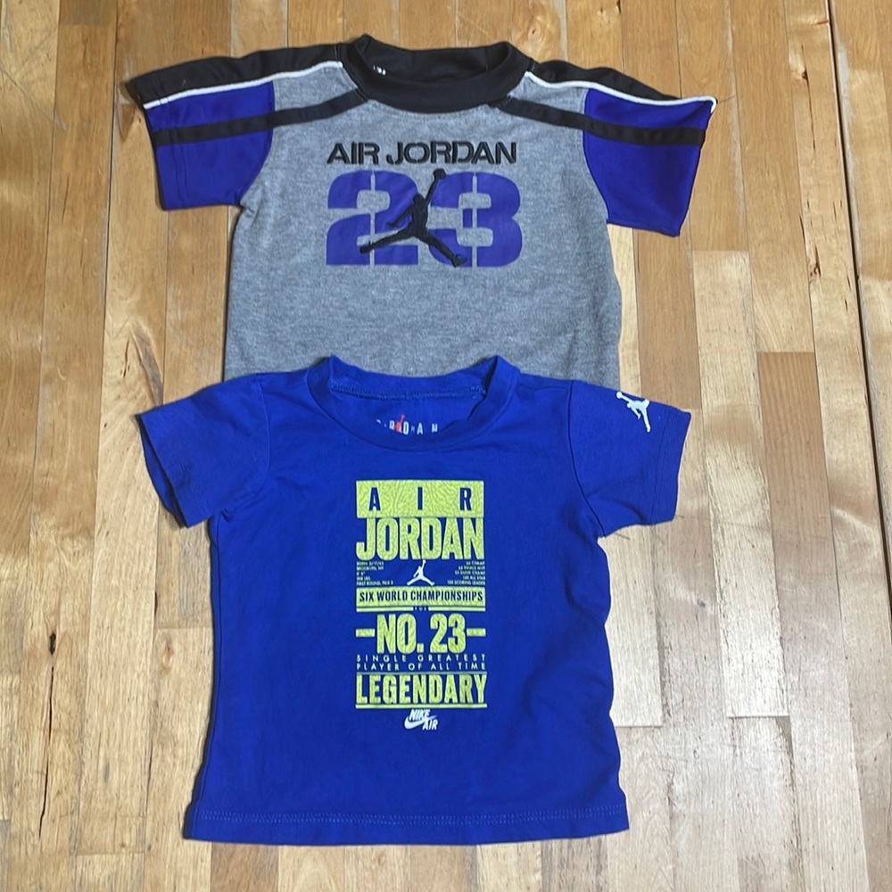 Pair of air Jordan baby tshirts